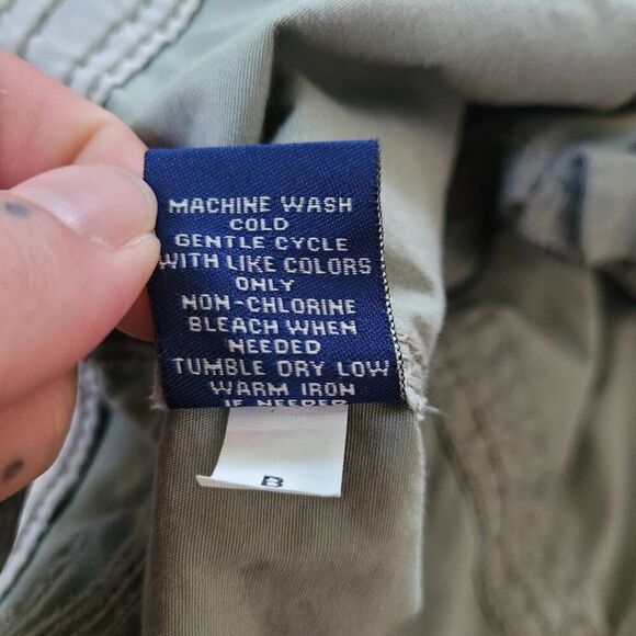 Y2K olive army green cargo capris khakis & co size 6 utility gorpcore - Picture 12 of 12